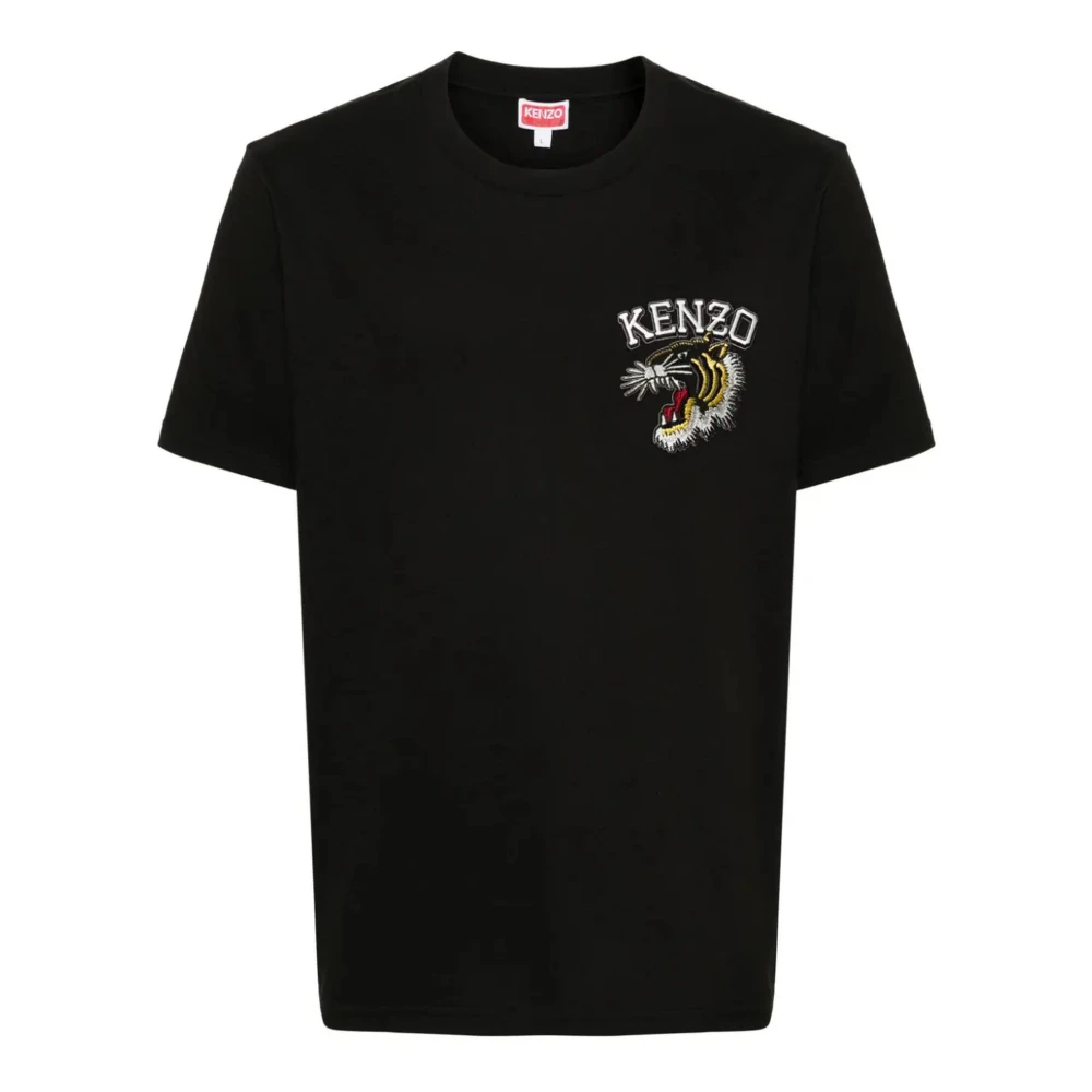 Kenzo Jungle Varsity Katoenen T-shirt Black Heren