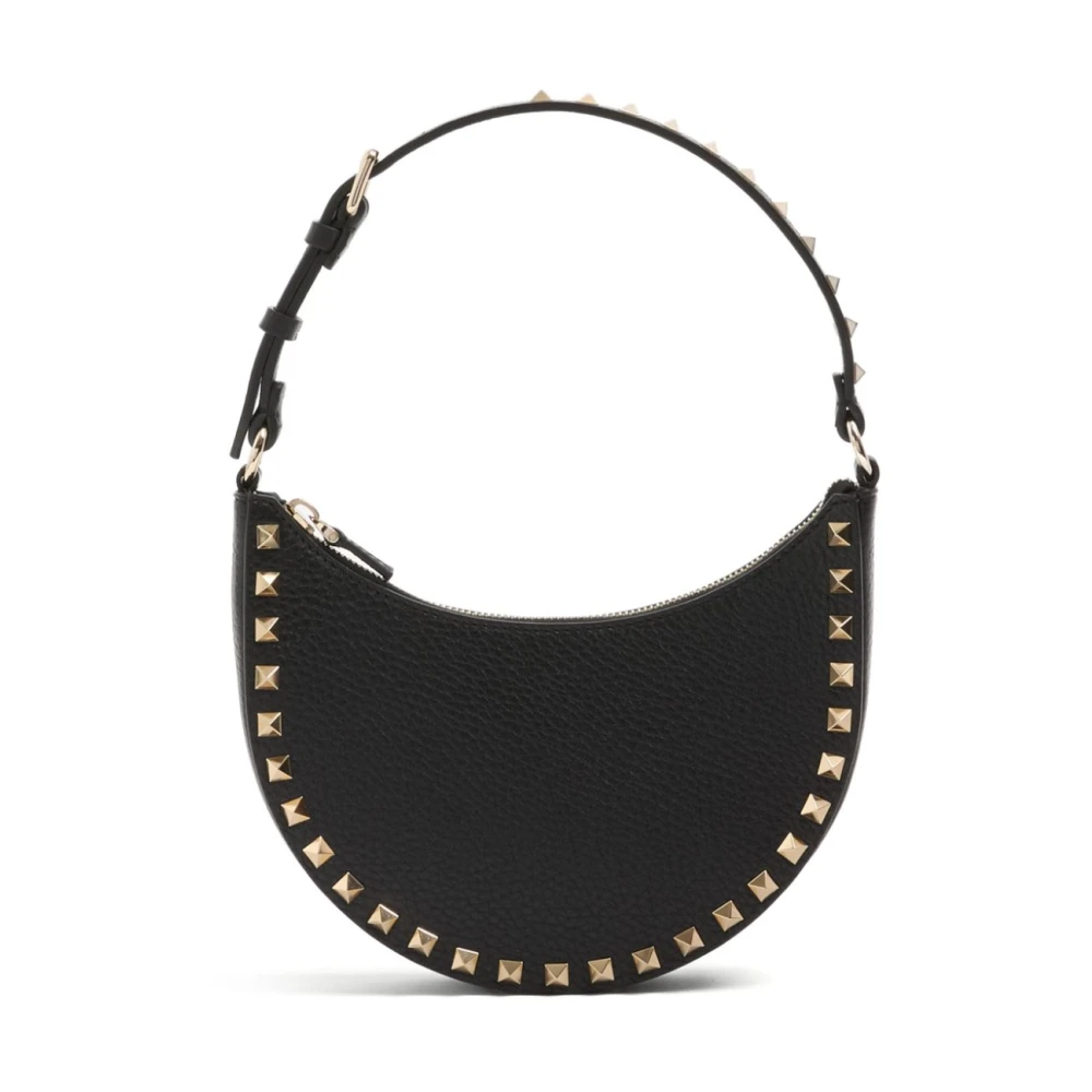 Valentino Garavani Zwarte schoudertas met Rockstuds Black Dames