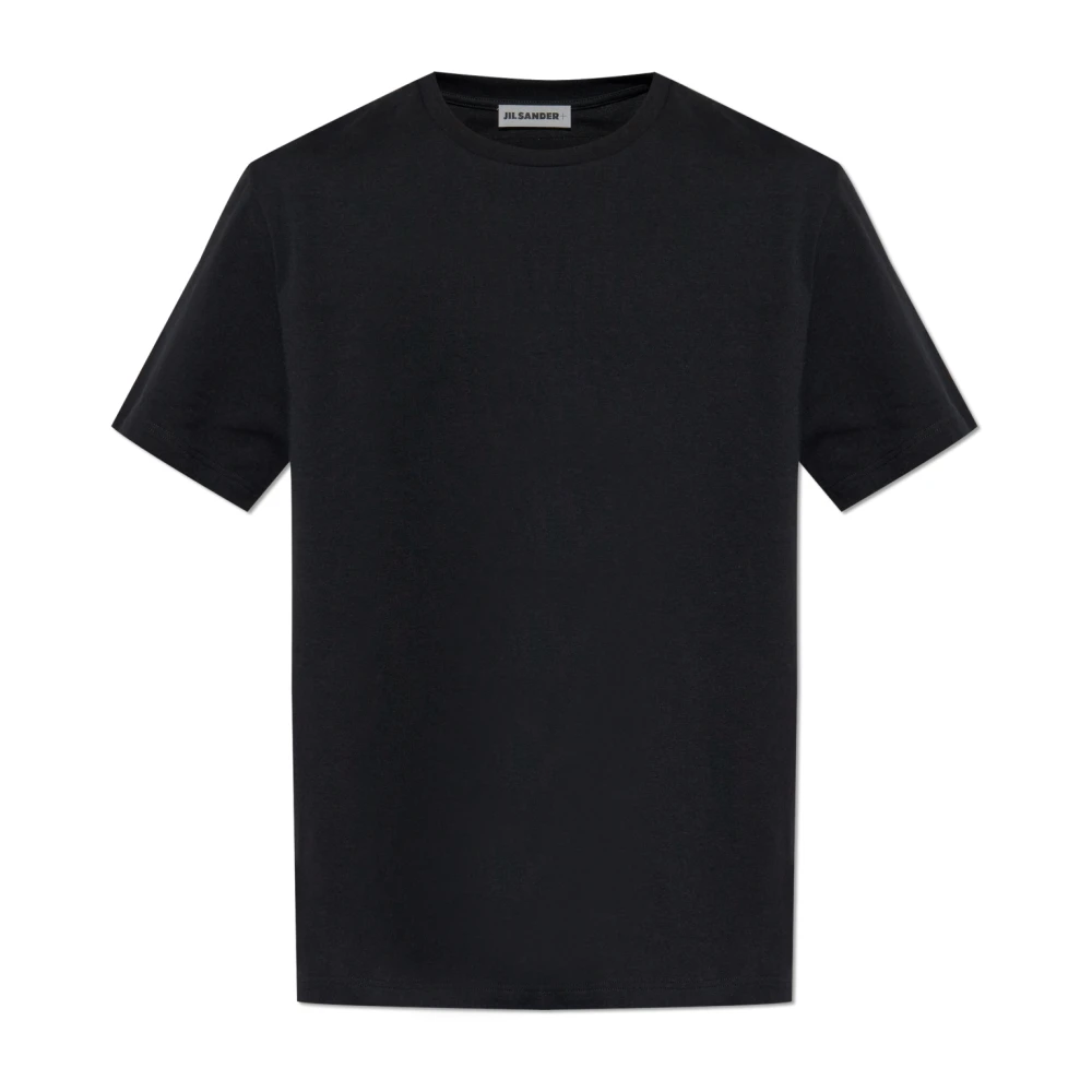 Jil Sander Men's Black T-Shirt With Logo - T-Shirts - L - Tops
