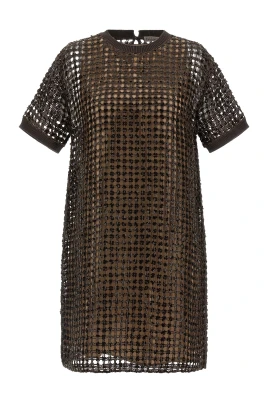 Sequin Mesh Mini Klänning