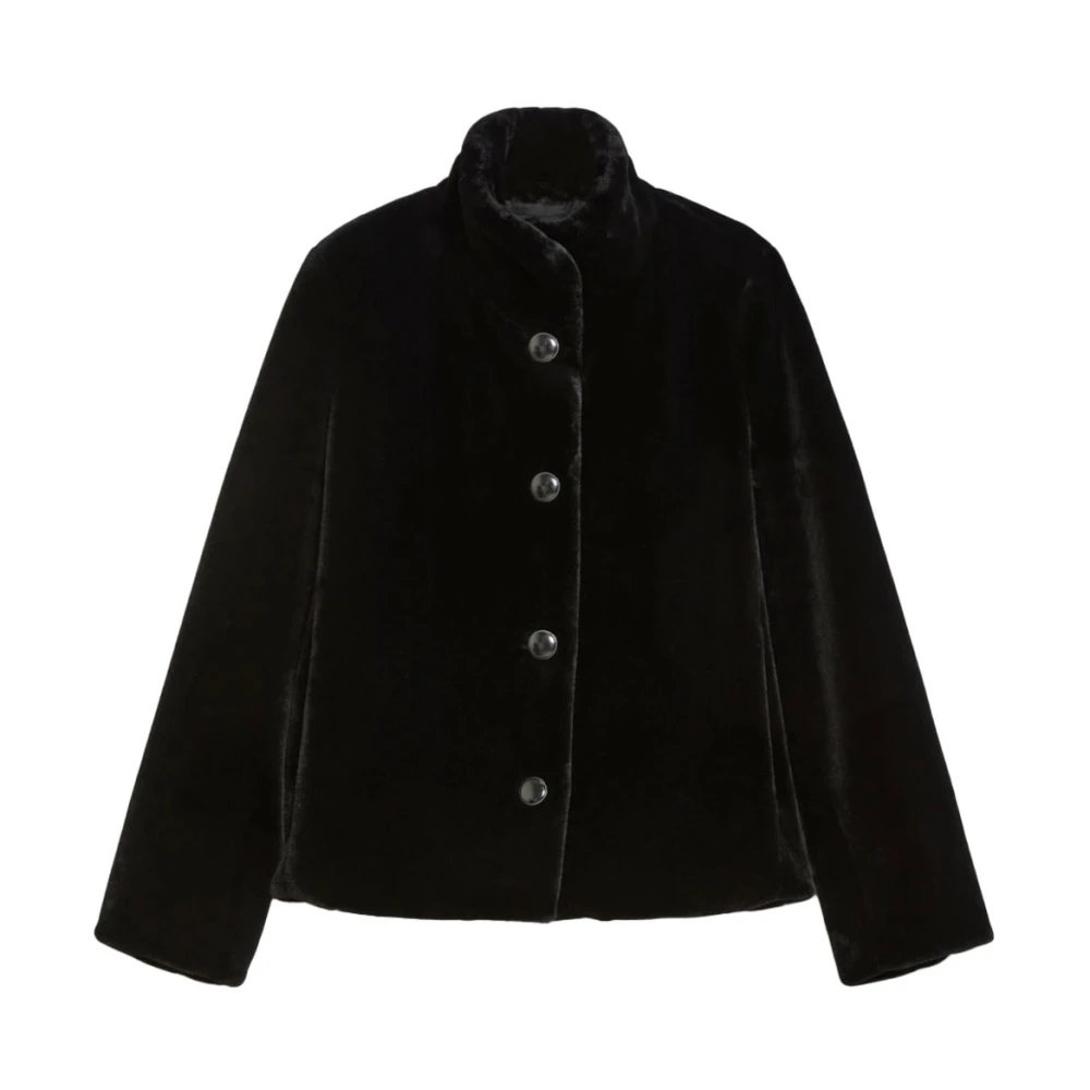 Pennyblack Korte faux fur parka jas Black Dames