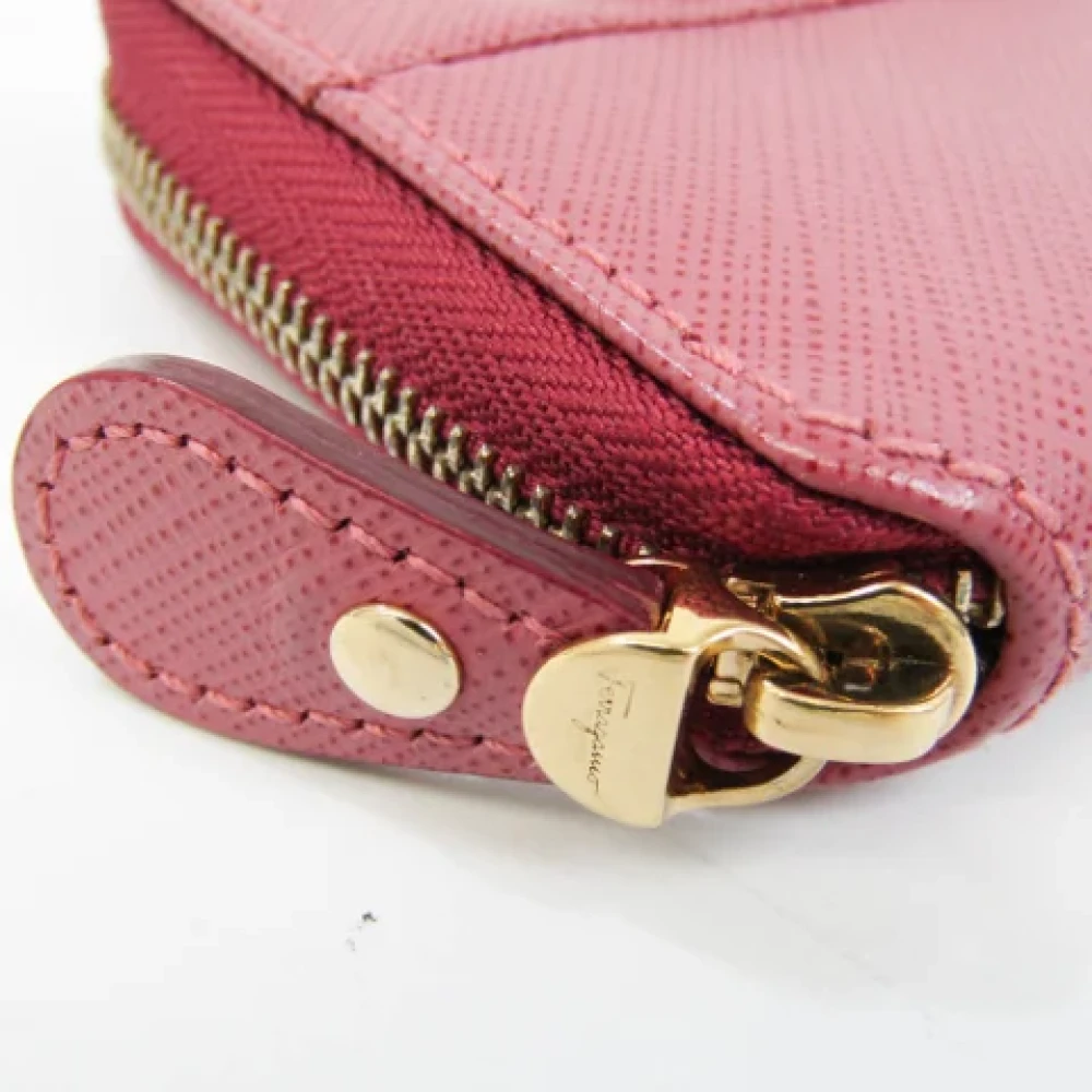 Salvatore Ferragamo Pre-owned Leather wallets Pink Dames