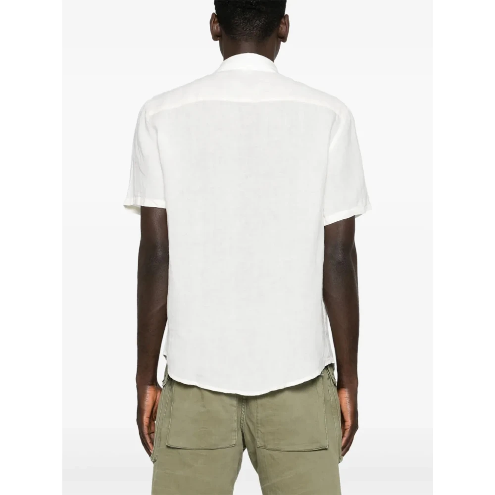 A.p.c. Linnen korte mouw overhemd White Heren