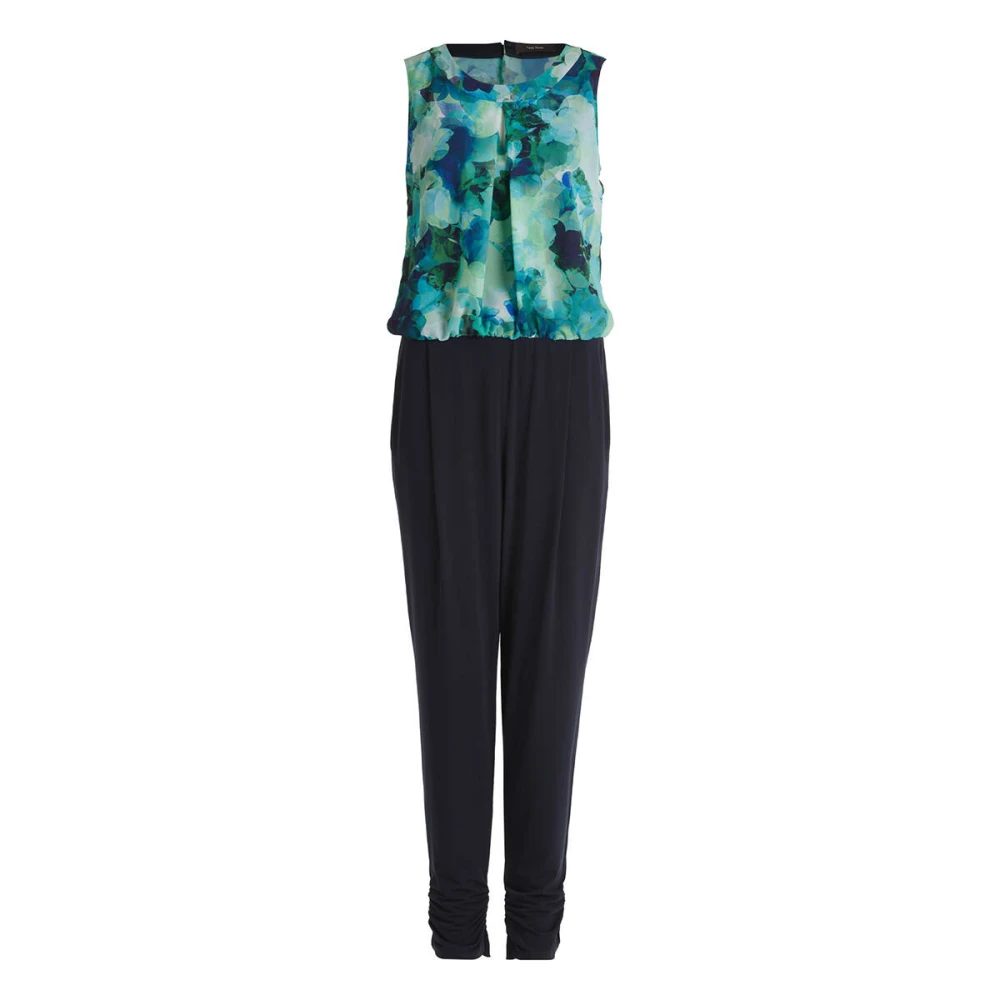 Vera Mont Mouwloze Lange Jumpsuit Blue Dames
