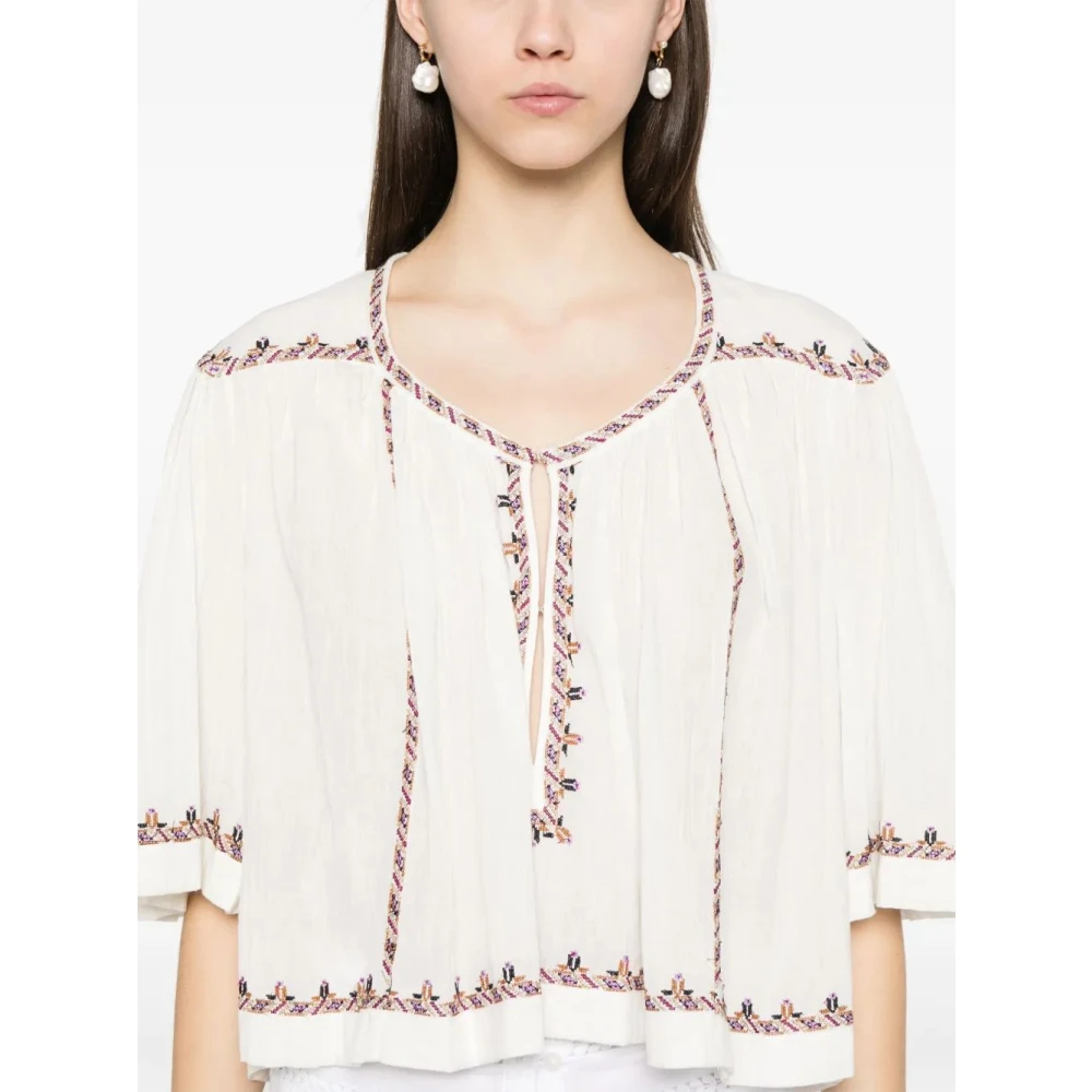 Isabel Marant Étoile Stijlvolle Felicity Top voor vrouwen Beige Dames