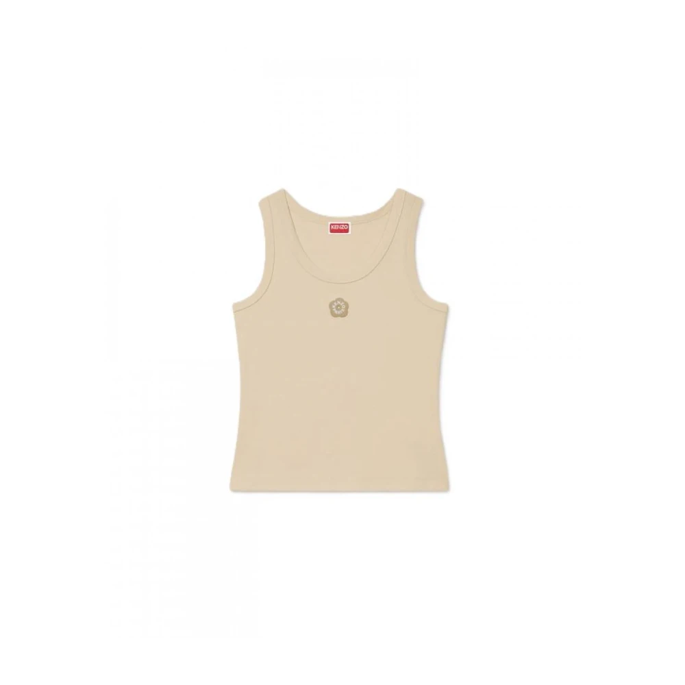 Kenzo Bomull T-shirt Beige, Dam