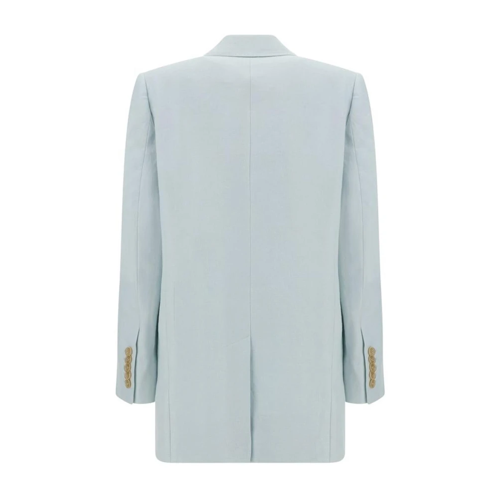 Zimmermann Contrasterende Linnen Blazer Jas met Zakken Blue Dames