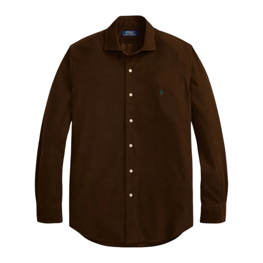 Ralph Lauren Men's Brown Slim Fit Corduroy Shirt