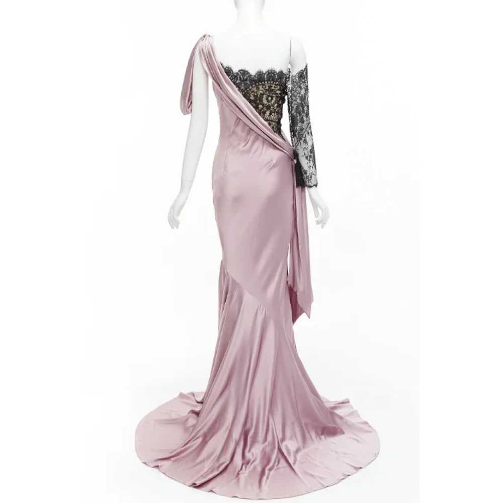 Alexander McQueen Pre-owned Silk dresses Purple Dames