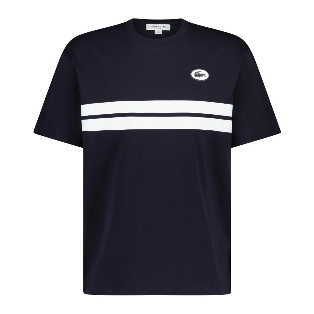 Lacoste Logo Details Casual T-Shirt Blue Heren