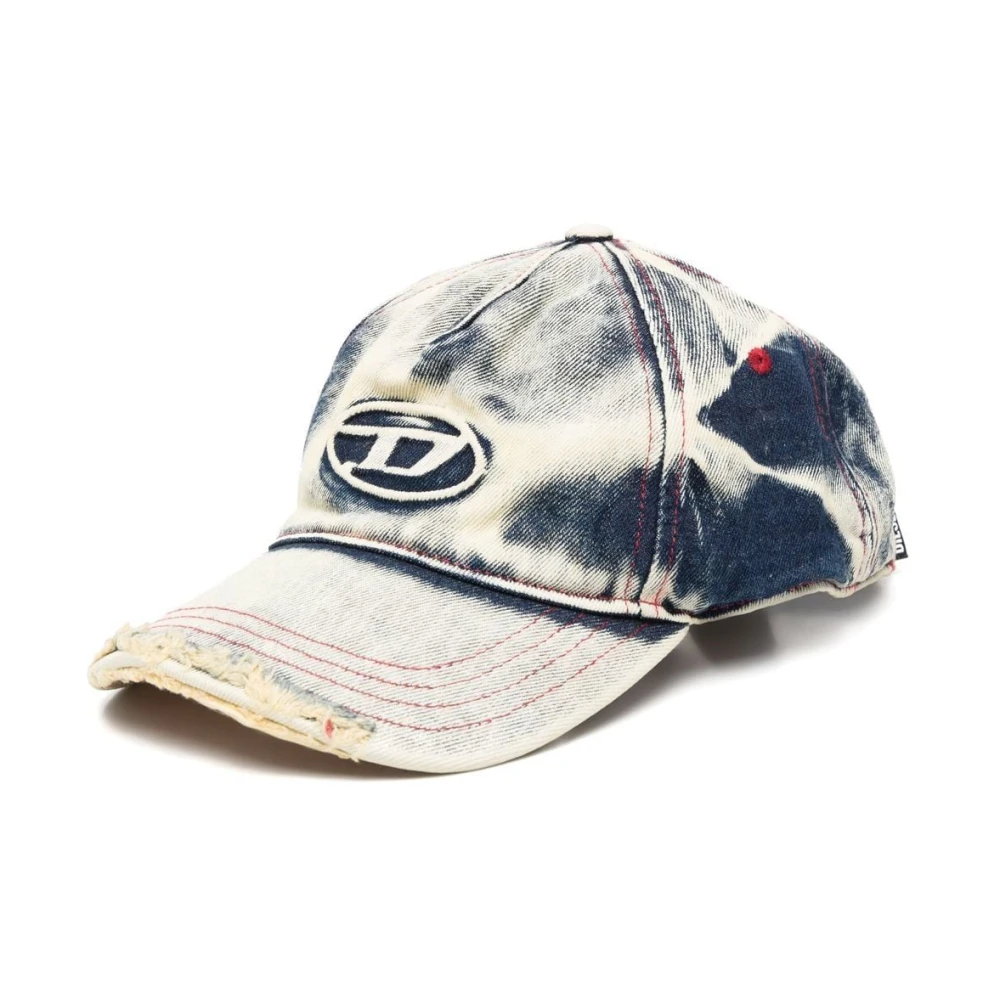Diesel Multicolor Unisex - Berretto Da Baseball In Denim Trattato - Cappelli Taglia 02 - Immagine 6