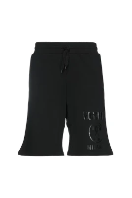 Svarta Couture Logo Print Bomullsshorts