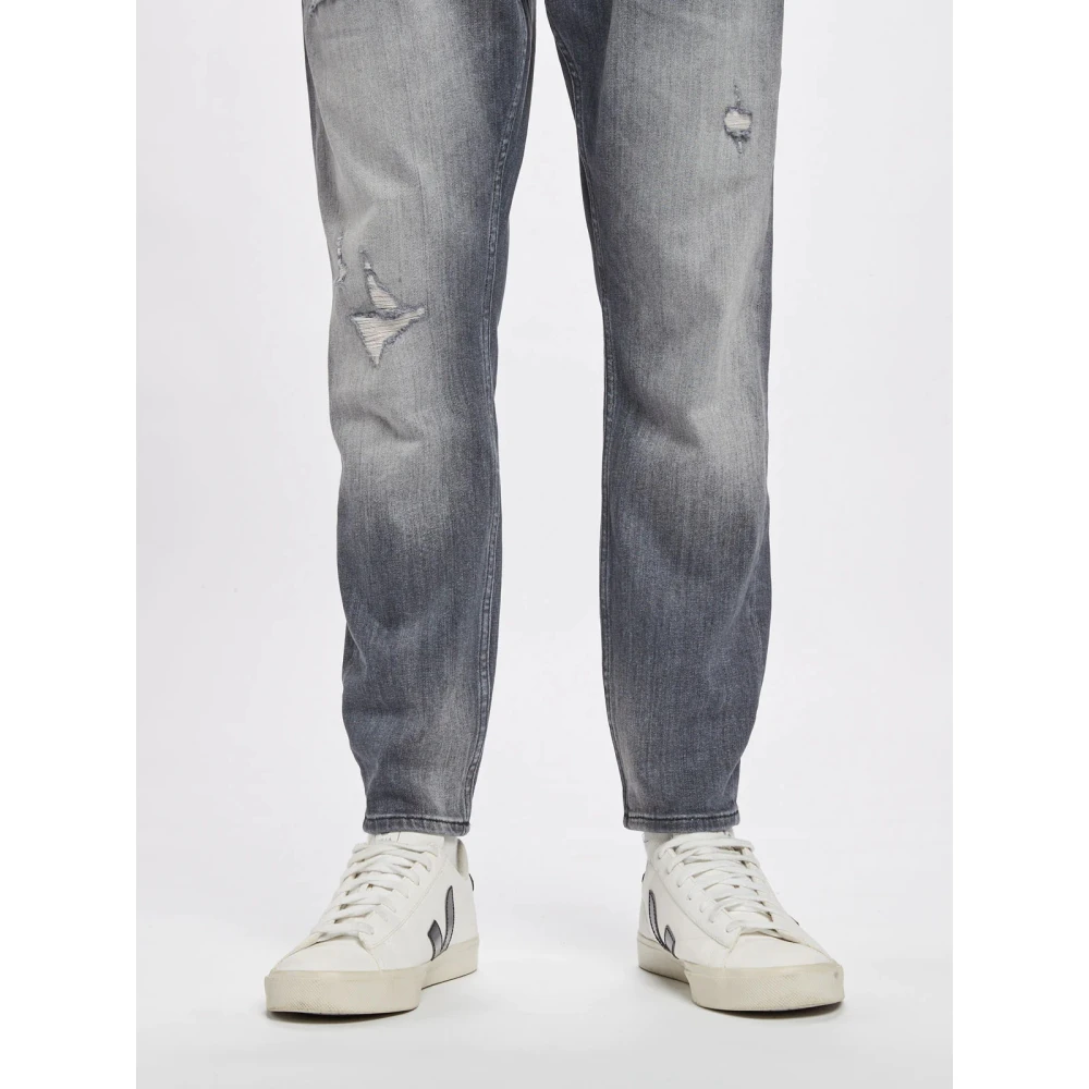 Gabba Faded Ripped Stretch Jeans in Grijs Gray Heren