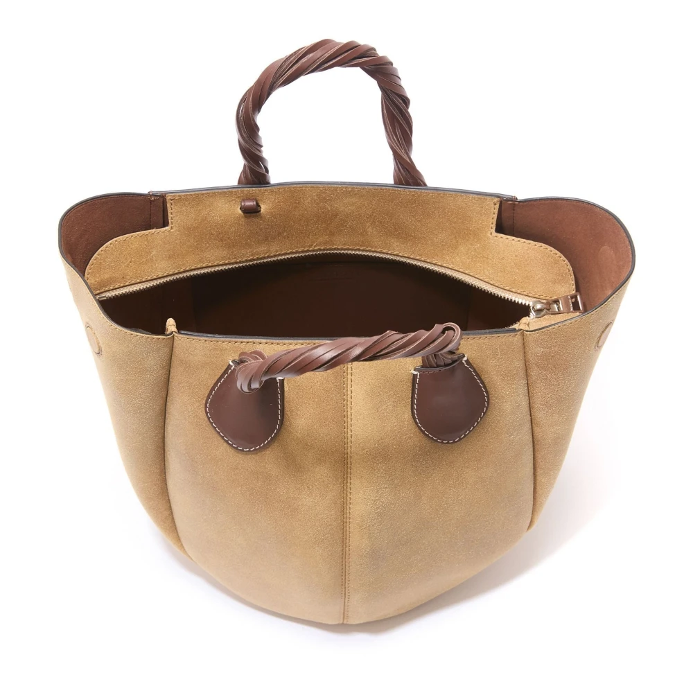 JW Anderson Kleine Punch Tote Tas Beige Dames