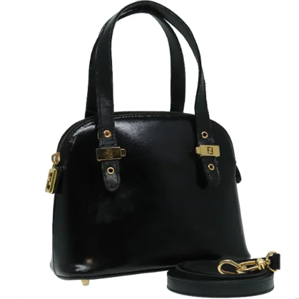 Fendi Vintage Pre-owned Leather handbags Black Dames