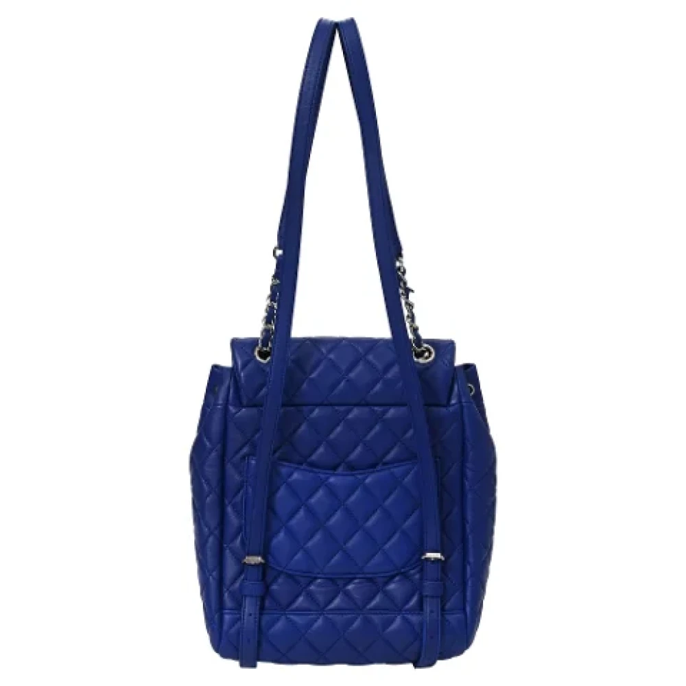 Chanel Vintage Pre-owned Leather chanel-bags Blue Dames
