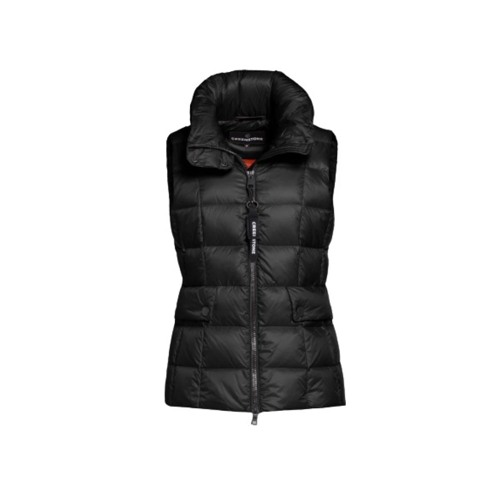 Creenstone Mouwloze gewatteerde jas Black Dames