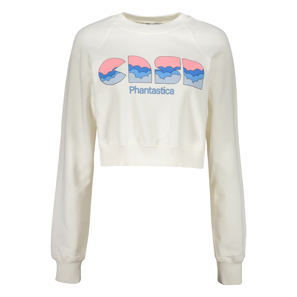 Casablanca Katoenen sweatshirt met frontprint White Dames