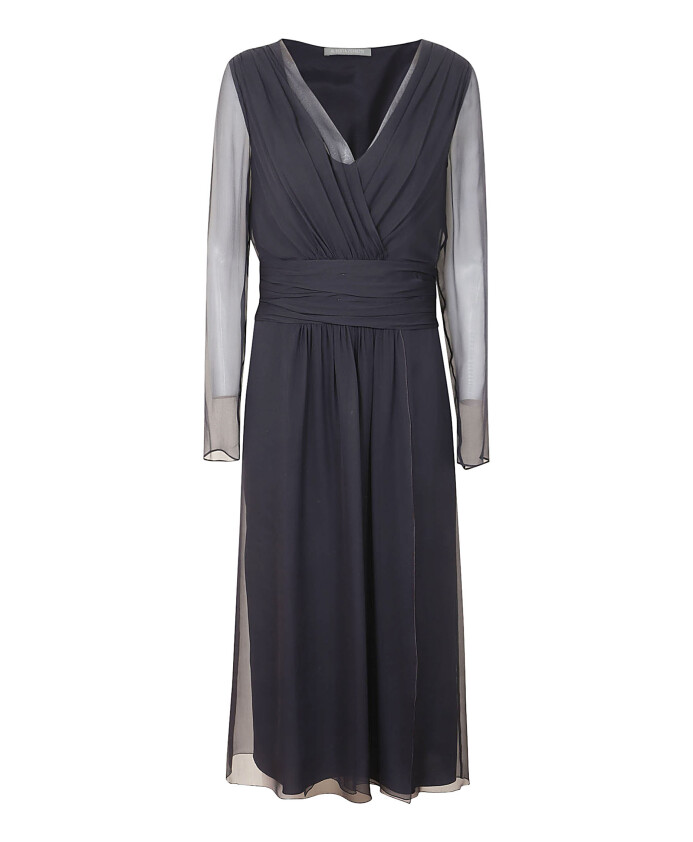 blue-silk-chiffon-wrap-dress