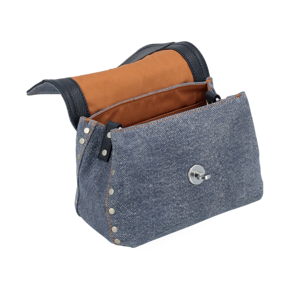 Zanellato Denim Blue Genova Schoudertas Blue Dames