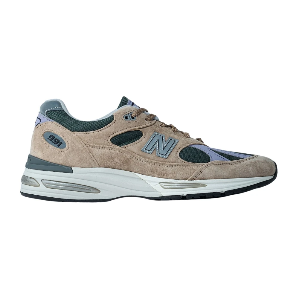 New Balance Men's Beige Sneakers, 9 Uk, Suede Mesh Panel Trainers