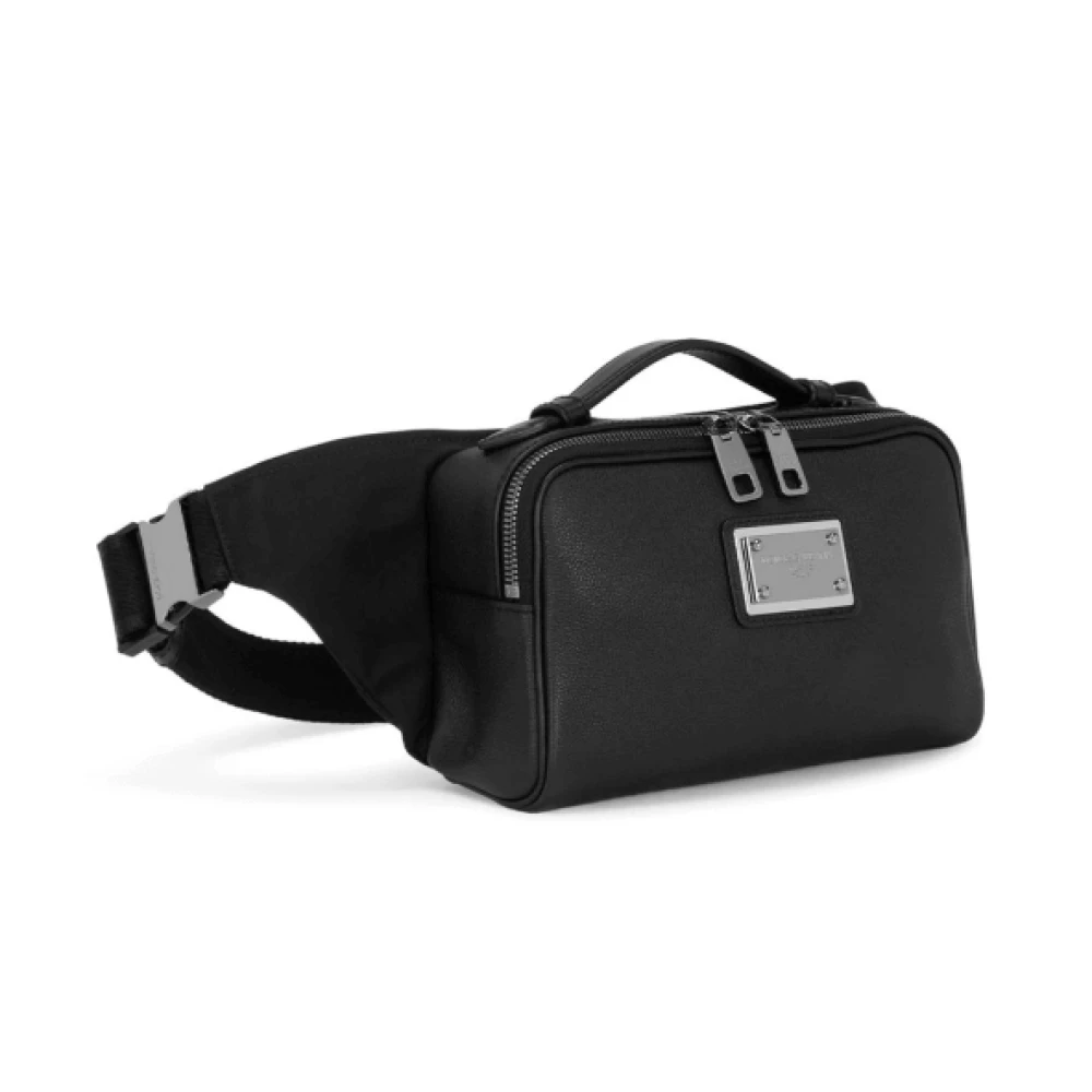 Dolce & Gabbana Zwarte Logo-Tag Heuptas met Zijvak Black Heren
