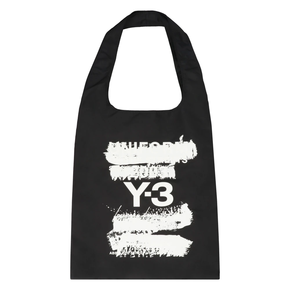 Y-3 Zwarte Shopper Tas Synthetisch Magnetische Sluiting Black Unisex