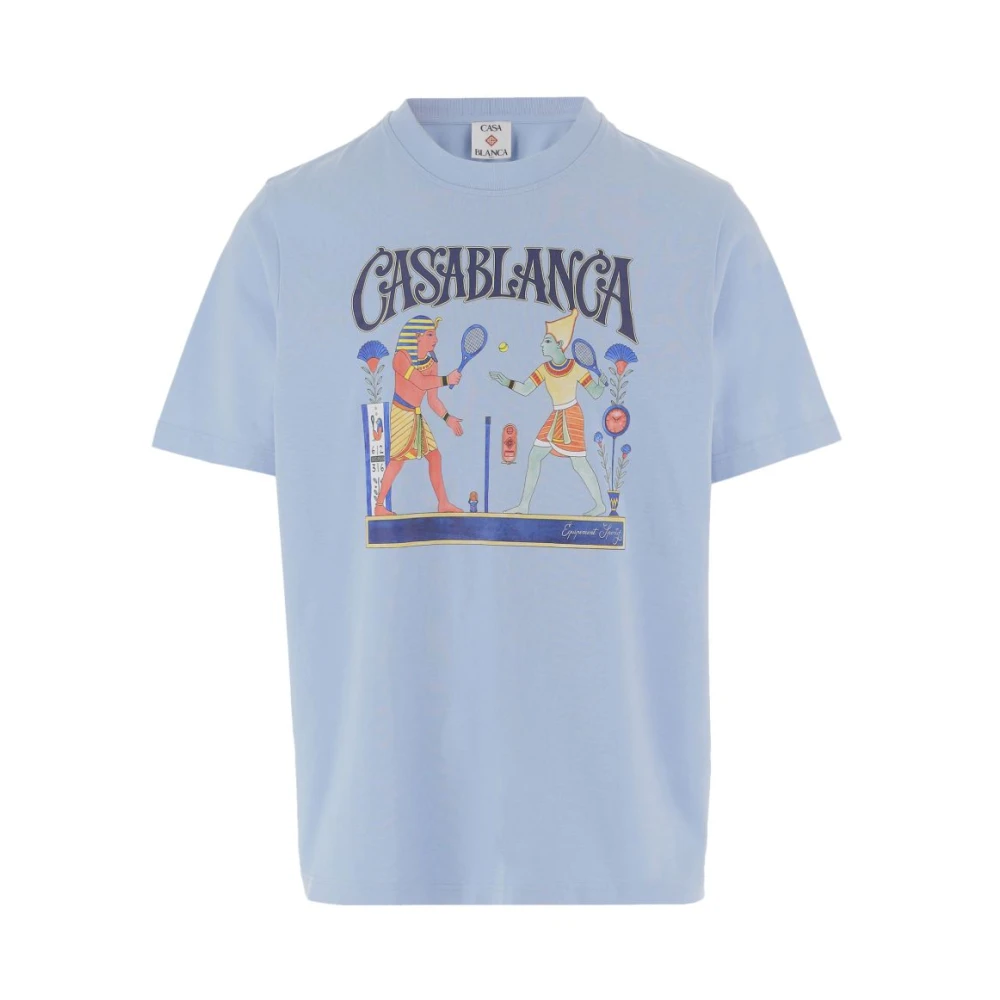 Casablanca Logo-Print T-Shirt - Male - T-Shirts - Blue - M - Tops