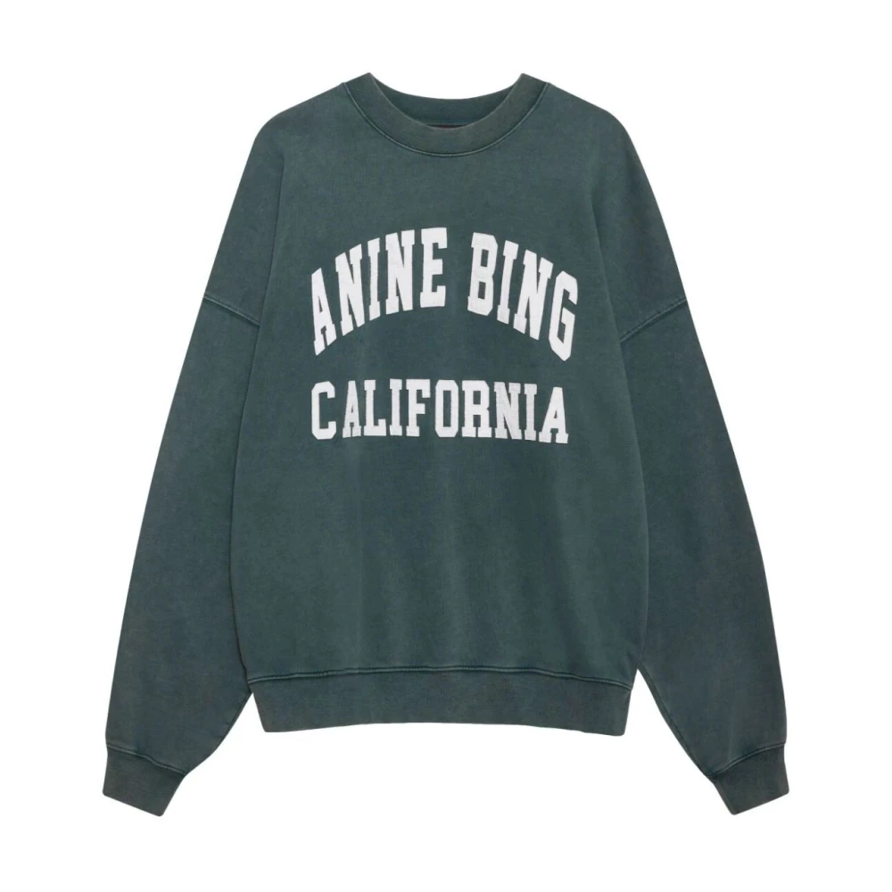 Anine Bing Groene Miles Sweatshirt voor Vrouwen Green Dames