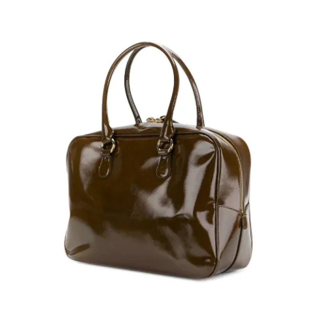 Moschino Pre-Owned Pre-owned Canvas shoulder-bags Brown Dames