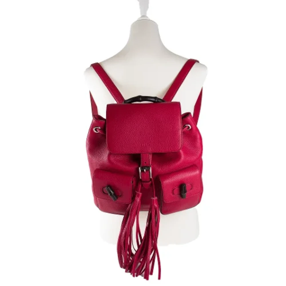 Gucci Vintage Tweedehands roze stoffen Gucci rugzak Pink Dames