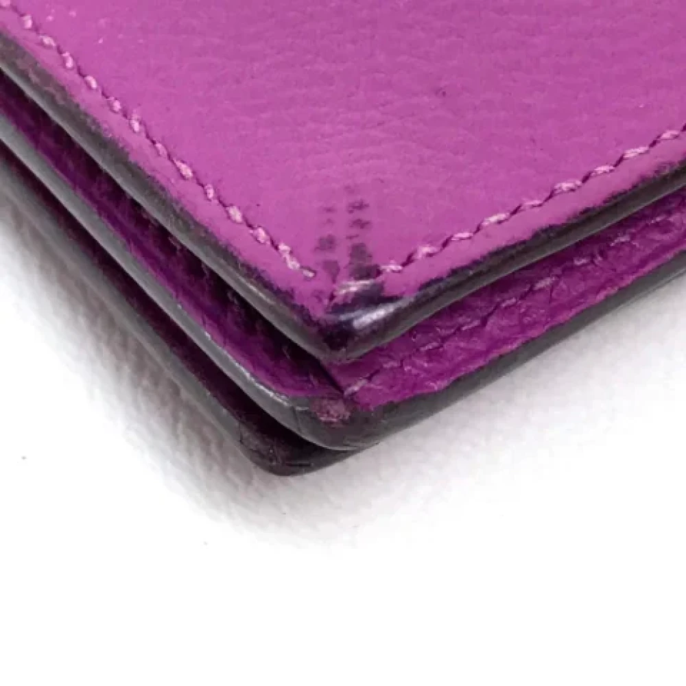 Hermès Vintage Pre-owned Leather wallets Purple Dames
