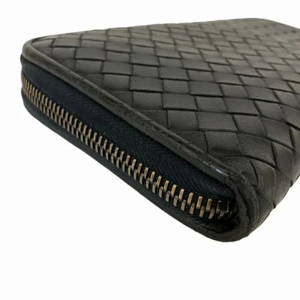 Bottega Veneta Vintage Pre-owned Leather wallets Black Dames