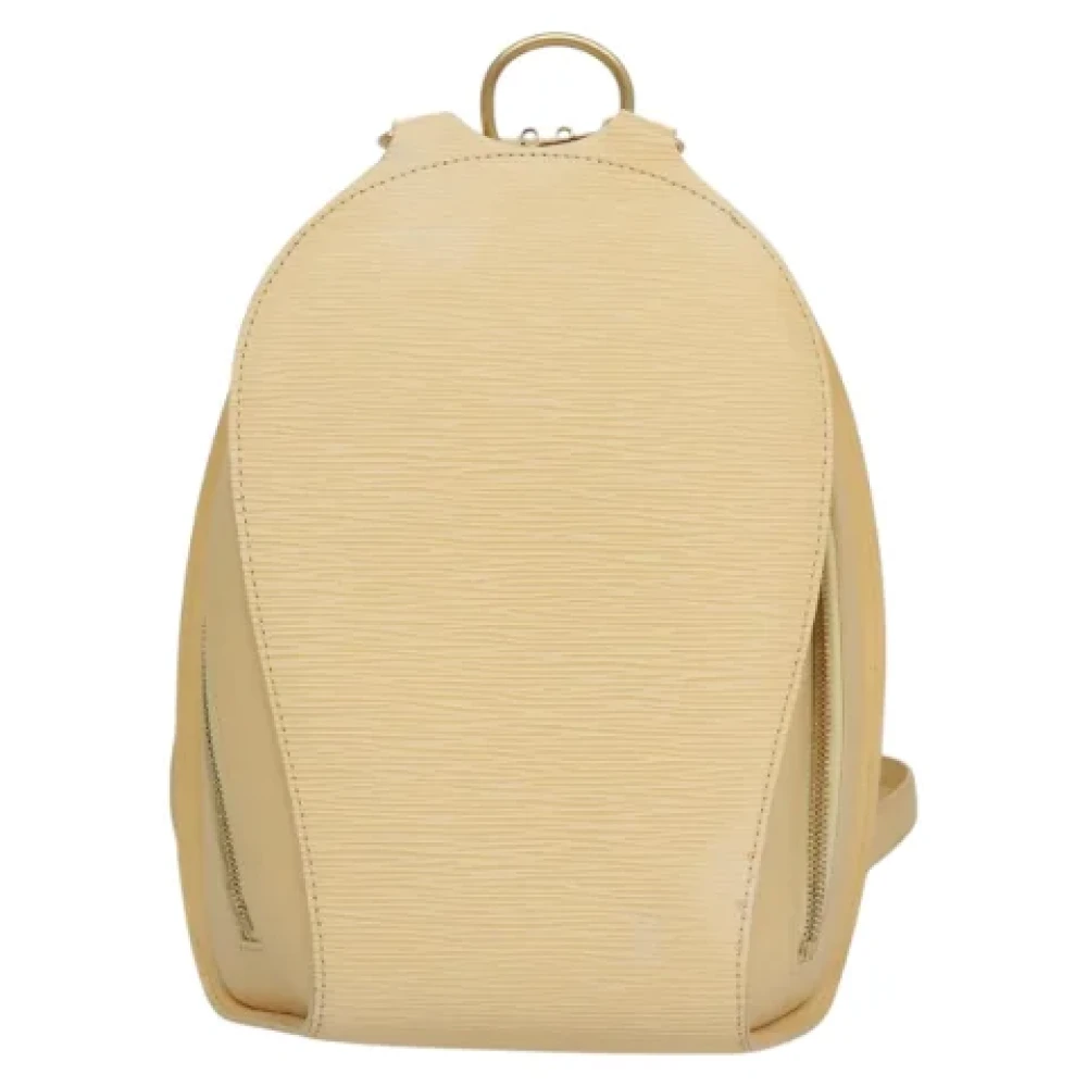 Louis Vuitton Vintage Pre-owned Leather backpacks Beige Dames