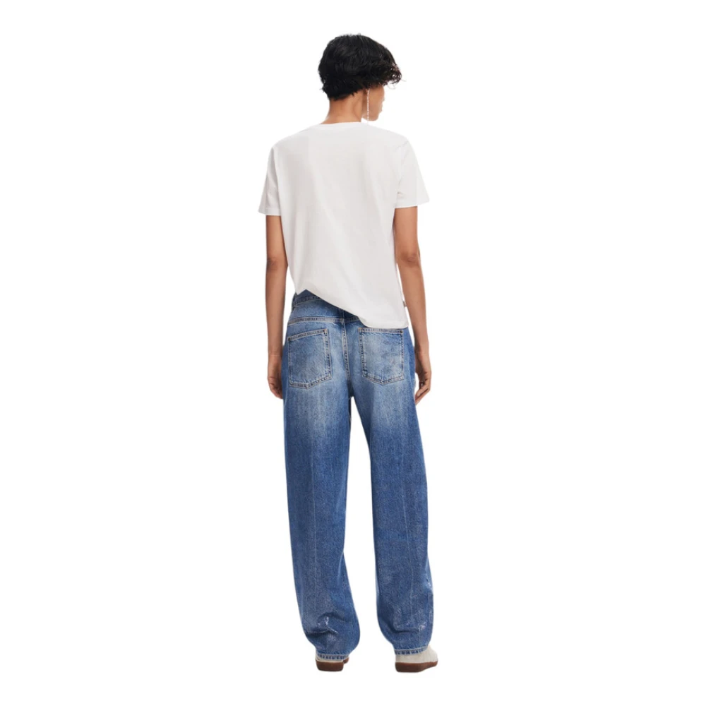 Desigual Korte Mouw T-shirt White Dames