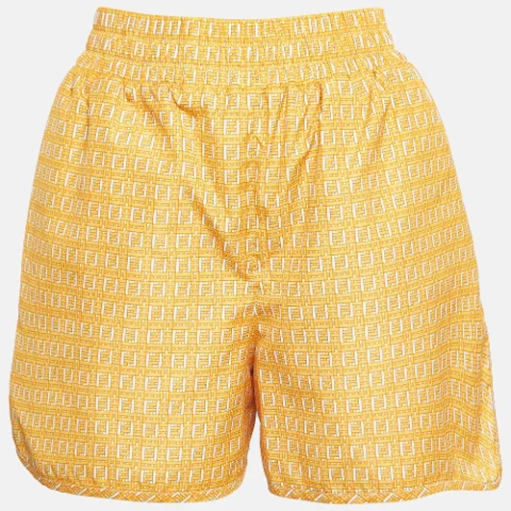 Fendi Vintage Pre-owned Fabric bottoms Yellow Dames
