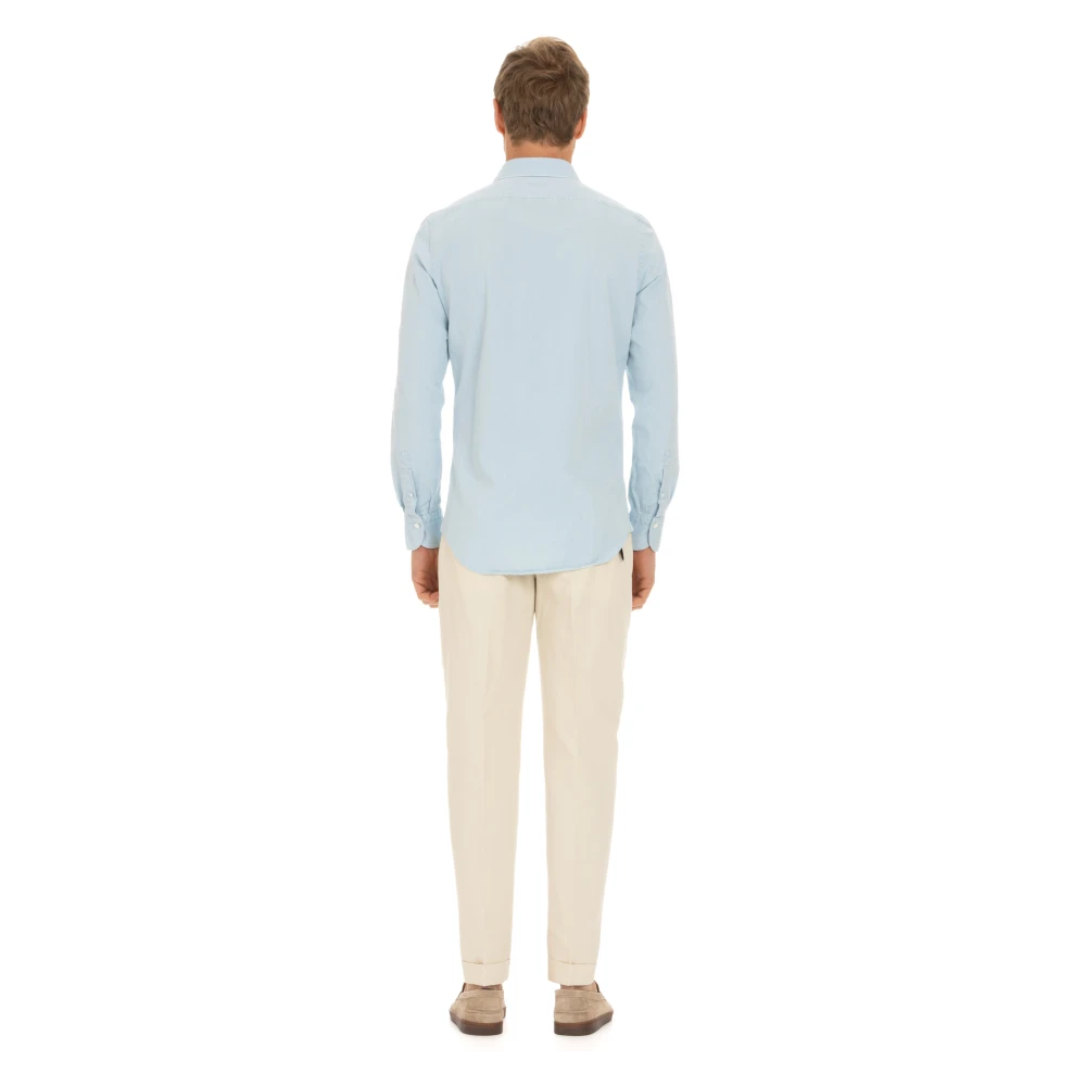 Finamore Denim Overhemd Sartorial Comfort Blue Heren