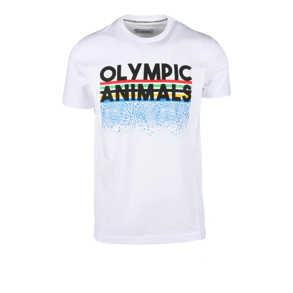 Bikkembergs Katoen Elastaan T-shirt White Heren