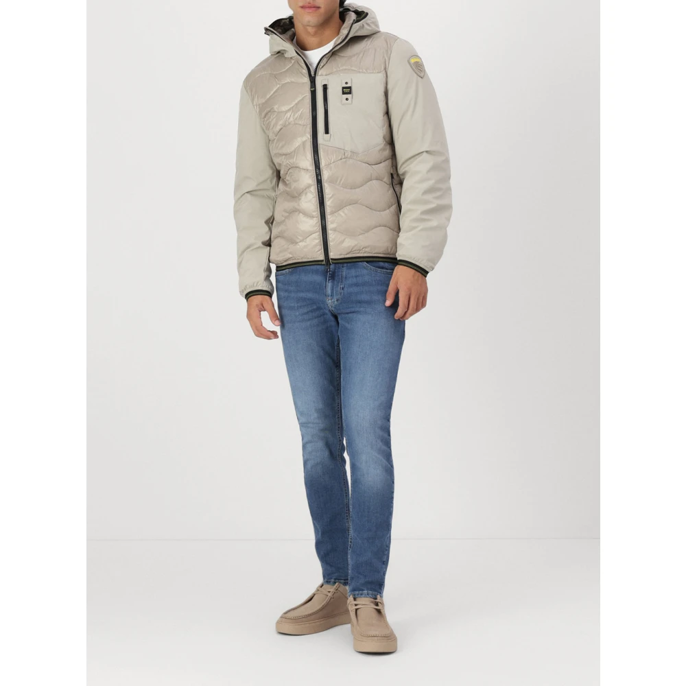 Blauer Beige Golfjas Beige Heren