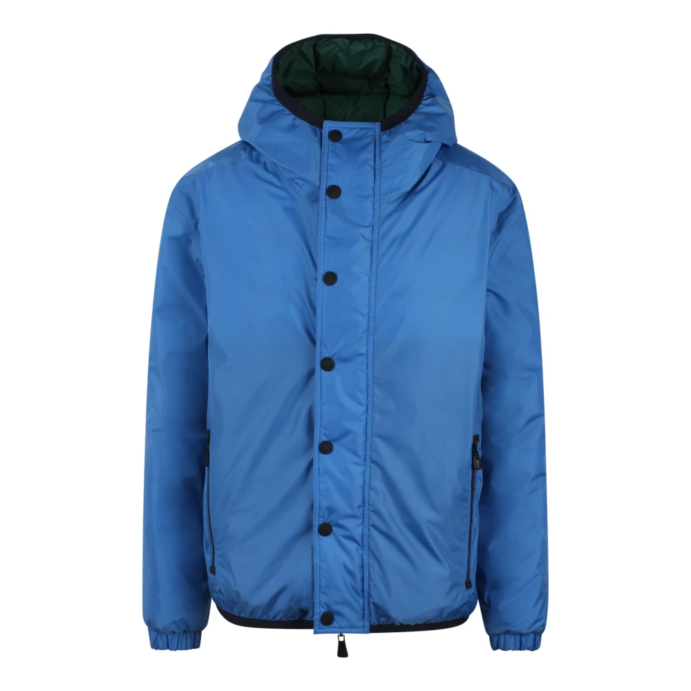 Moncler Omkeerbare donsjas Fw23 Blauw Groen Nylon Blue Heren