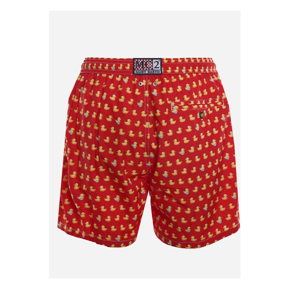 MC2 Saint Barth Rood Zee Kleding met Eendenprint Red Heren