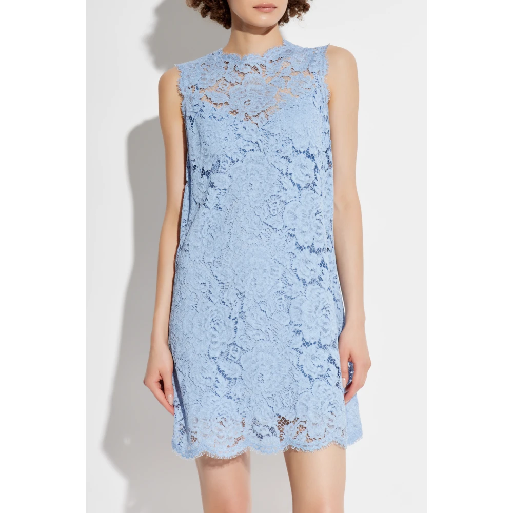Dolce & Gabbana Kanten jurk Blue Dames