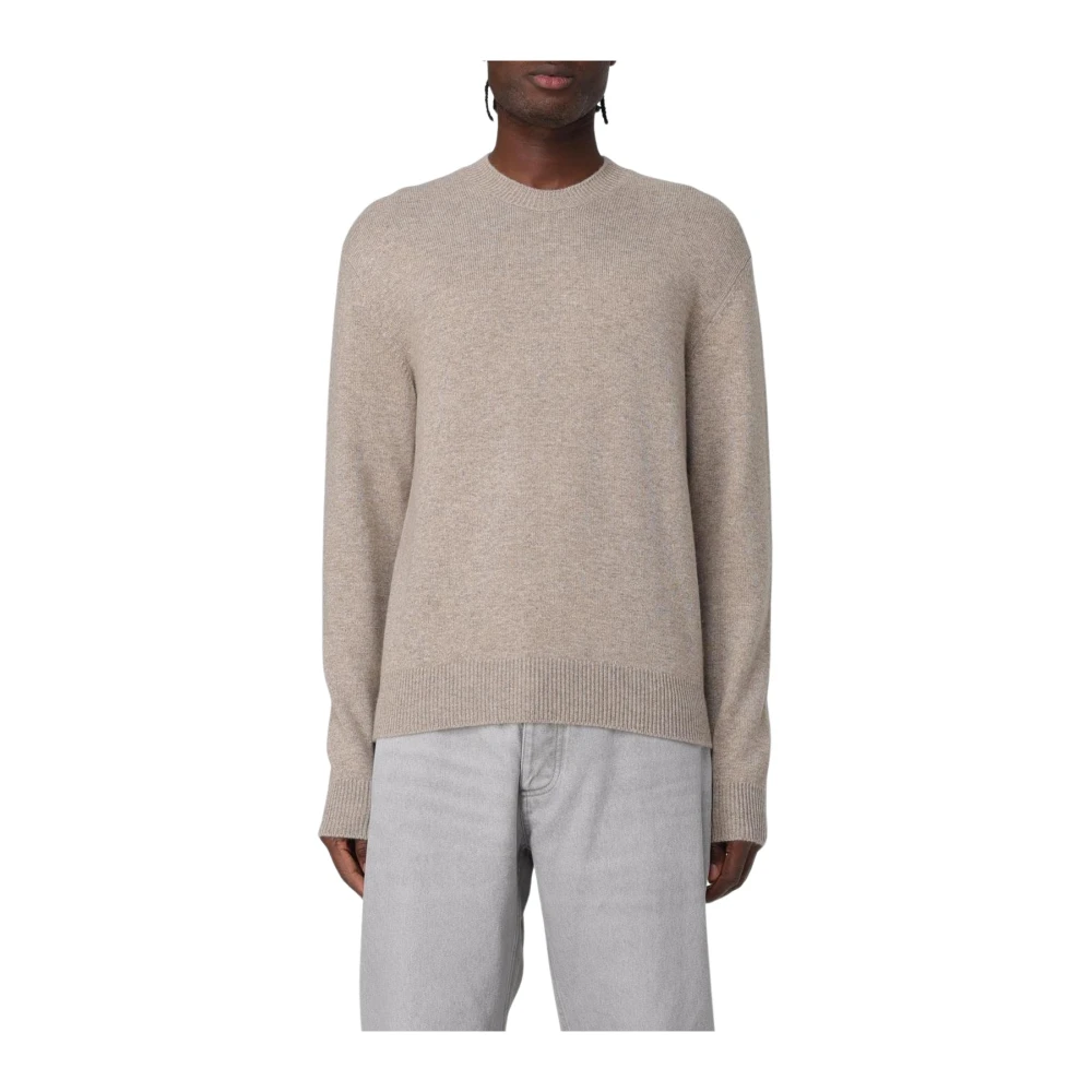 Bottega Veneta Men's Beige Cashmere Crew Neck Sweater