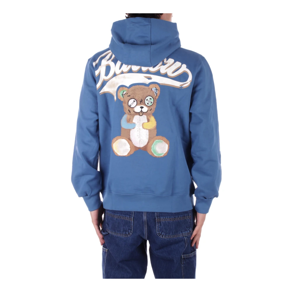 Barrow Logo Hoodie met Unieke Zak Blue Heren
