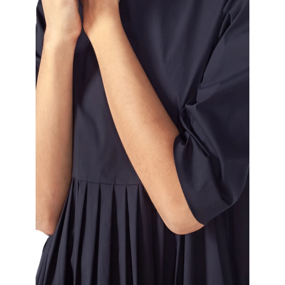 Liviana Conti Zwarte Geplooide Maxi Jurk met Volant Black Dames