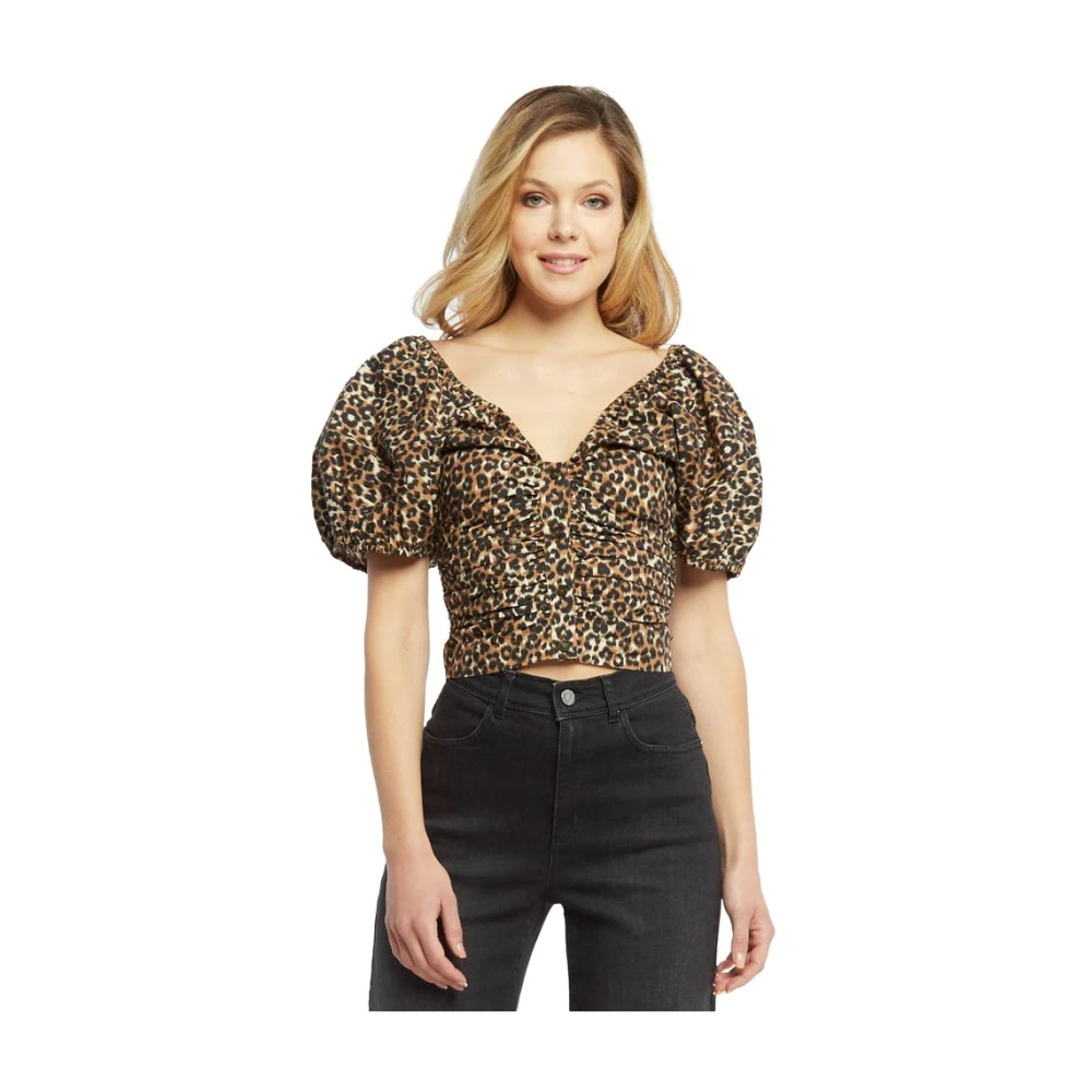 pinko Bruine Katoenen Tops & T-shirt Brown Dames
