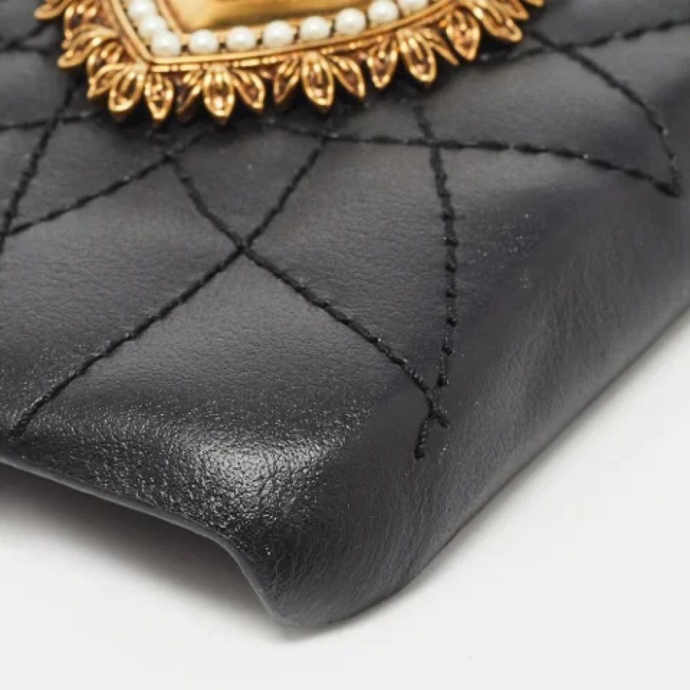 Dolce & Gabbana Pre-owned Leather home-office Black Dames