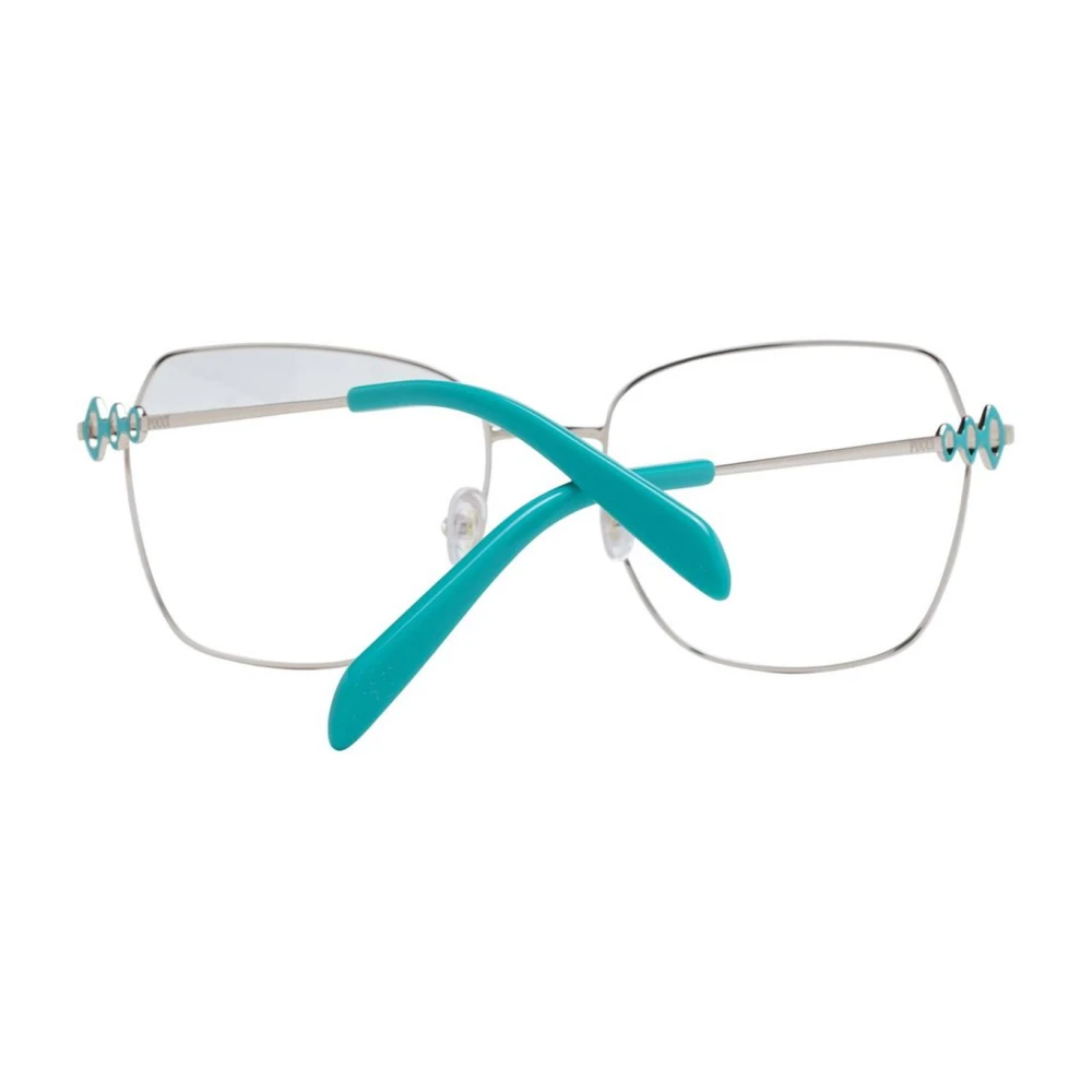 EMILIO PUCCI Zwarte Vierkante Metalen Optische Frames Black Dames