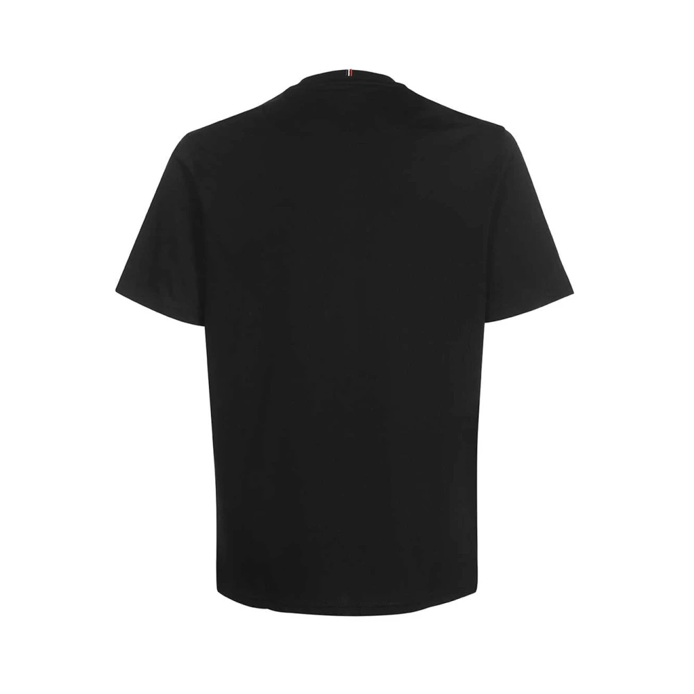 Les Deux Katoenen Crew-Neck T-Shirt met Tricolor Detail Black Heren
