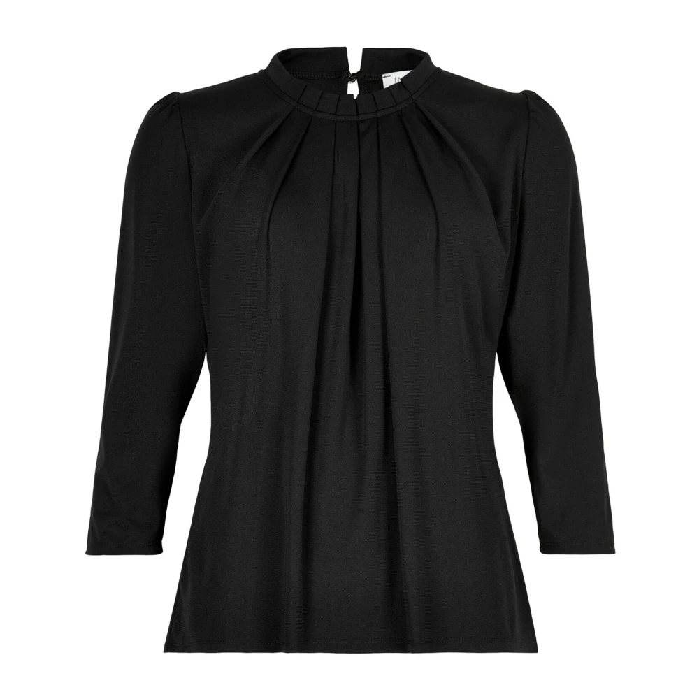 In Front Black Blouses, Female, Xl, Floral 3/4 Sleeves Blouse